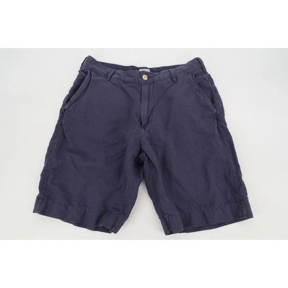 Faherty Malibu Shorts Cotton Linen Blend Summer‎ Dark Navy Men's Size 30